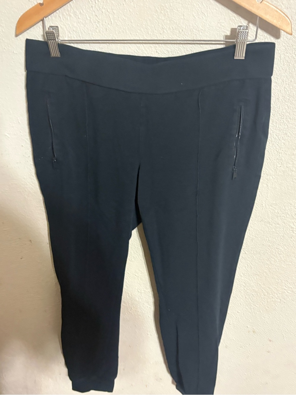 Lauren Ralph Lauren Black Ponte Stretch Jogger Pants